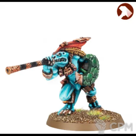 Описание картинки Skink Chief With Blowpipe от NEW-MINIATURES по цене 522руб | Свободный Рынок Миниатюр - СРМ