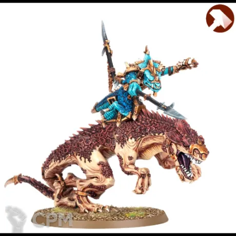 Описание картинки Saurus Oldblood on Carnosaur (Classic) от NEW-MINIATURES по цене 1 672руб | Свободный Рынок Миниатюр - СРМ