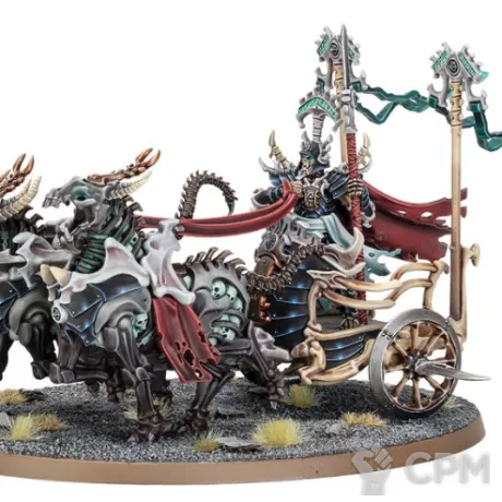 Описание картинки Liege-Kavalos on War Chariot от Darkminiatures по цене 2 600руб | Свободный Рынок Миниатюр - СРМ