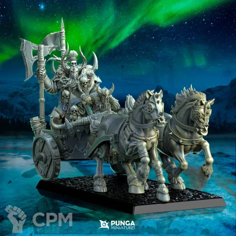 Описание картинки Chaos Norska Barbarians/Ashborn Chariot от Barduck Miniatures по цене 1 990руб | Свободный Рынок Миниатюр - СРМ