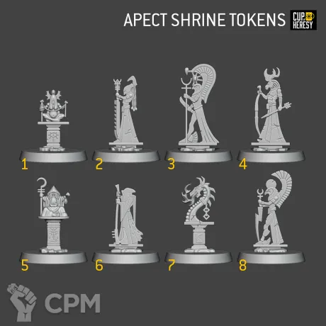 Описание картинки Aspect Shrine Tokens от Cup of Heresy по цене 55руб | Свободный Рынок Миниатюр - СРМ