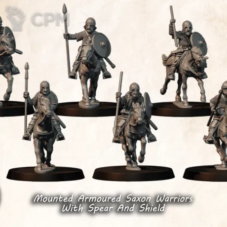 Описание картинки Armoured Saxon Cavalry with Spears от Manufactorum76 по цене 1 500руб | Свободный Рынок Миниатюр - СРМ