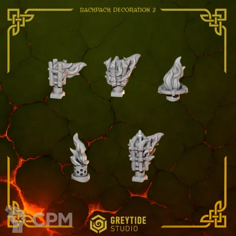 Описание картинки Salamader's Backpack Decoration B от Dr. Printicus по цене 150руб | Свободный Рынок Миниатюр - СРМ