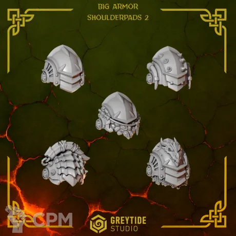 Описание картинки Salamander Terminators Shoulderpad B от Dr. Printicus по цене 330руб | Свободный Рынок Миниатюр - СРМ