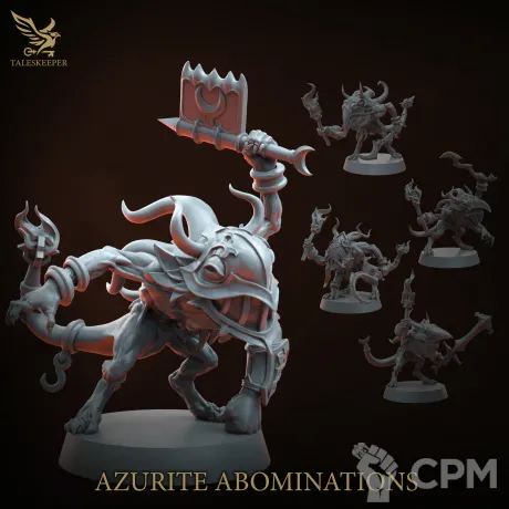 Описание картинки AZURITE ABOMINATIONS от Manufactorum76 по цене 900руб | Свободный Рынок Миниатюр - СРМ