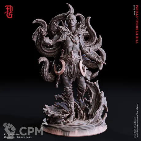 Описание картинки Kraken Priest от PocketSized Prints по цене 250руб | Свободный Рынок Миниатюр - СРМ