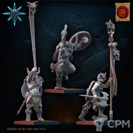 Описание картинки Barbarian regiment with spears/axes CG от PocketSized Prints по цене 900руб | Свободный Рынок Миниатюр - СРМ