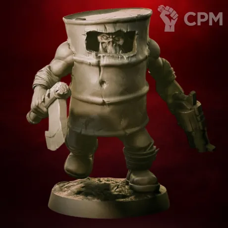 Описание картинки Фигурка Warhammer 40,000 Barrel Guy (Бочковый Парень) коллекционная миниатюра для покраски от 3DSprint по цене 200руб | Свободный Рынок Миниатюр - СРМ
