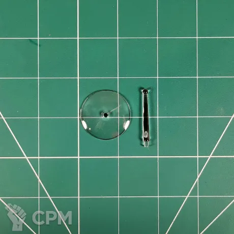 Описание картинки Flying Base 32 mm База прозрачная (штырь с шаром) от Vault Boy по цене 148руб | Свободный Рынок Миниатюр - СРМ