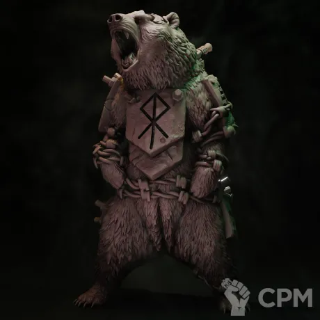 Описание картинки Trench bear от Manufactorum76 по цене 500руб | Свободный Рынок Миниатюр - СРМ