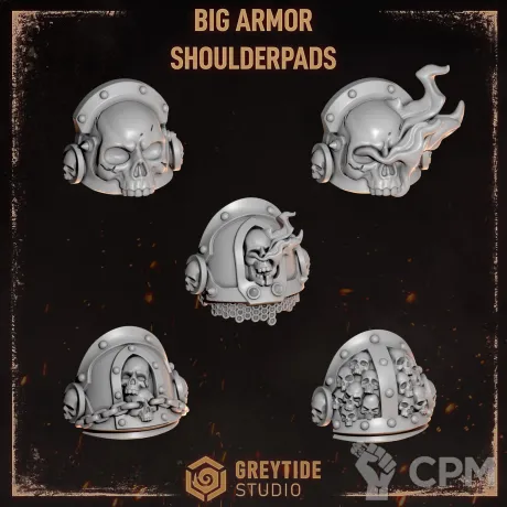 Описание картинки Terminators Shoulderpads Legion of the Damned (Cursed company 2) от Dr. Printicus по цене 330руб | Свободный Рынок Миниатюр - СРМ