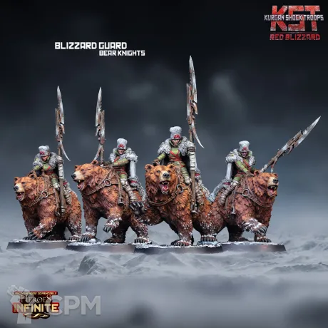 Описание картинки Blizzard Guards on Bear от Manufactorum76 по цене 650руб | Свободный Рынок Миниатюр - СРМ