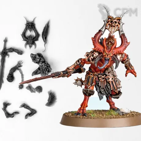 Описание картинки Bloodmaster, Herald of Khorne от LooneShroomFoundry по цене 400руб | Свободный Рынок Миниатюр - СРМ