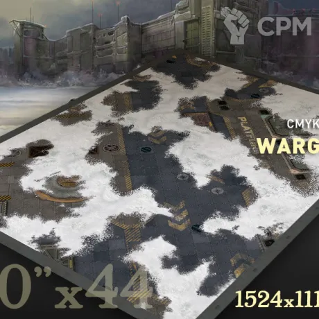 Описание картинки Игровое поле База Зима bd024 60"х44" от WargamePrint по цене 2 450руб | Свободный Рынок Миниатюр - СРМ