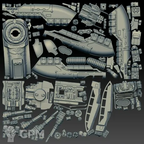 Описание картинки Caladius Annihilator Grav-tank (Scan) от AxeL's Forge по цене 4 500руб | Свободный Рынок Миниатюр - СРМ