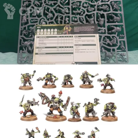 Описание картинки Armageddon: 10 Ork Boyz + 5 Gretchins от Xero по цене 2 000руб | Свободный Рынок Миниатюр - СРМ
