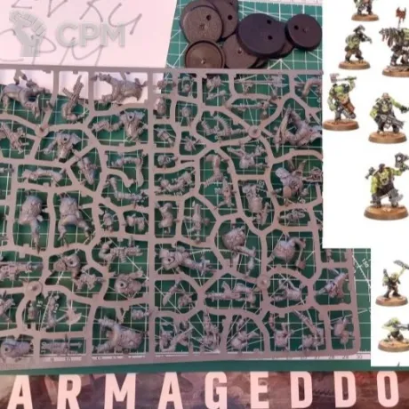 Описание картинки 10 Ork Boyz+5 Gretchin #2 из стартера Armageddon, Москва от Ev Ku по цене 100руб | Свободный Рынок Миниатюр - СРМ