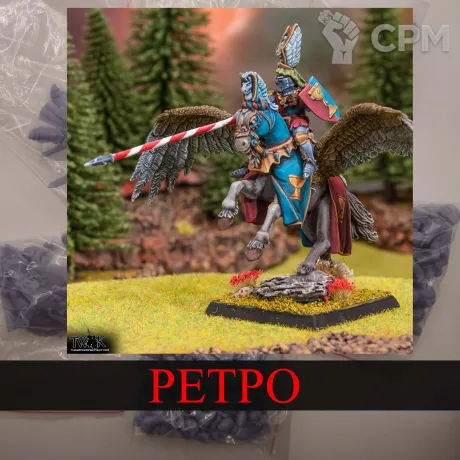 Описание картинки Bretonnian Hero on Pegasus от White Rhino по цене 699руб | Свободный Рынок Миниатюр - СРМ