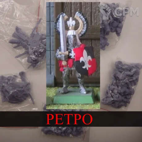 Описание картинки Bretonnian Questing Knight Hero on Foot от White Rhino по цене 299руб | Свободный Рынок Миниатюр - СРМ