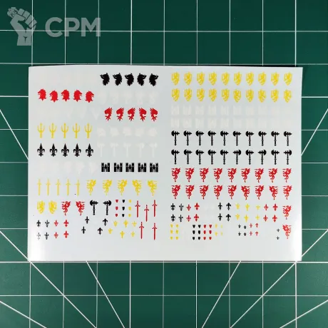 Описание картинки Bretonnian Transfer Sheet (Декали) Replica от Vault Boy по цене 1 498руб | Свободный Рынок Миниатюр - СРМ