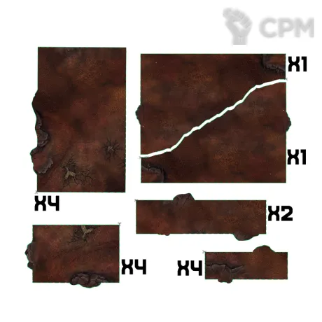 Описание картинки Футпринты - подложки для террейна (11ed GW layout) Maelstrom World от WebWay Аксессуары по цене 1 950руб | Свободный Рынок Миниатюр - СРМ