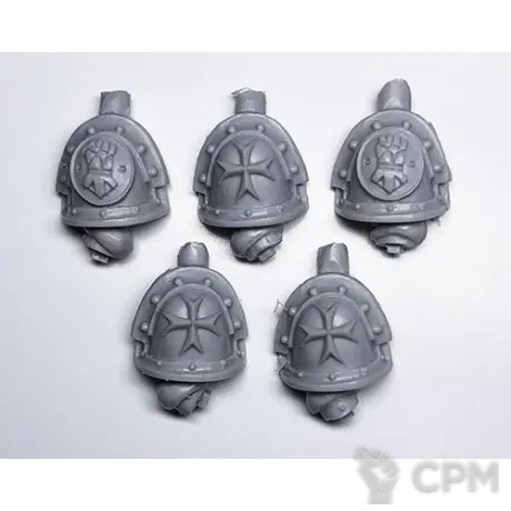 Описание картинки Imperial Fists Legion Templar Brethren - Shoulder Pads от Darkminiatures по цене 313руб