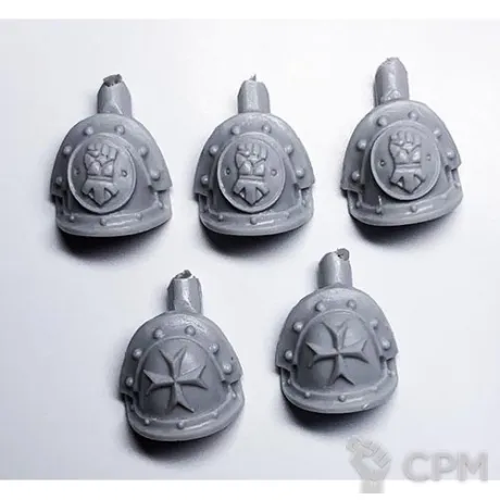Описание картинки Imperial Fists Legion Templar Brethren - Shoulder Pads от Darkminiatures по цене 313руб
