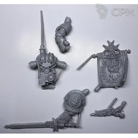 Описание картинки Imperial Fists Legion Templar Brethren -BACKPACK AND SWORD от Darkminiatures по цене 313руб
