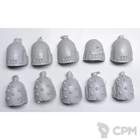 Описание картинки Raven Guard Dark Fury Assault Squad  - Shoulder Pads от Darkminiatures по цене 376руб