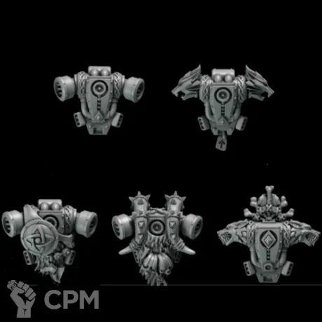 Описание картинки Space Wolves -Backpacks от NEW-MINIATURES по цене 365руб | Свободный Рынок Миниатюр - СРМ