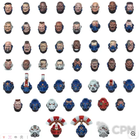 Описание картинки Space Marine Heads от Darkminiatures по цене 1 000руб | Свободный Рынок Миниатюр - СРМ