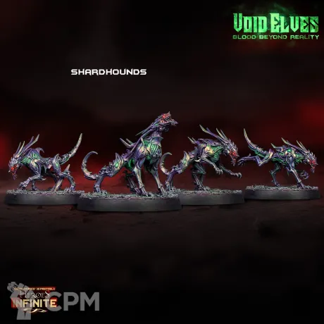 Описание картинки Dark Elves/Shardhounds от Barduck Miniatures по цене 699руб | Свободный Рынок Миниатюр - СРМ