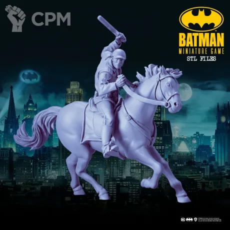 Описание картинки GCPD Mounted Officer - Batman Miniature Game от Критикал Принт по цене 490руб | Свободный Рынок Миниатюр - СРМ