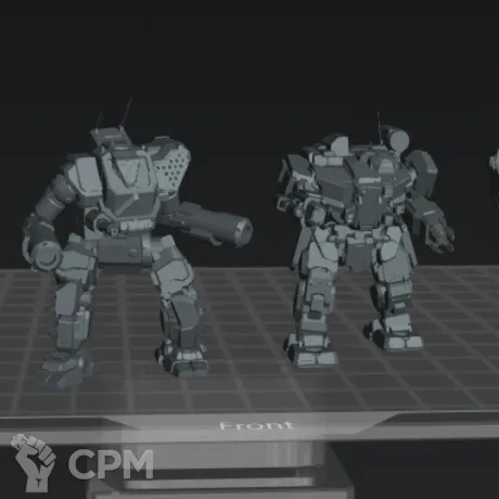 Описание картинки Набор из 4 мехов на старт / 4 robots for BattleTech от 3D6 по цене 750руб | Свободный Рынок Миниатюр - СРМ