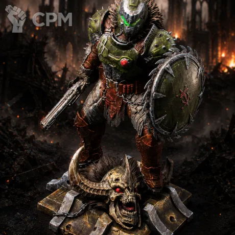 Описание картинки Doom Slayer / Палач Рока — doom The Dark Ages от Жидкий Пират по цене 11 000руб | Свободный Рынок Миниатюр - СРМ
