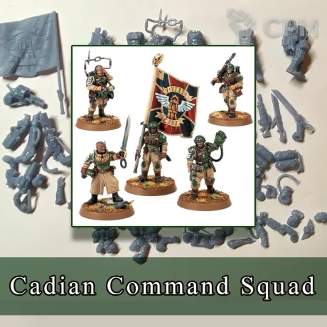 Описание картинки Cadian Command Squad от SaJRa по цене 700руб | Свободный Рынок Миниатюр - СРМ