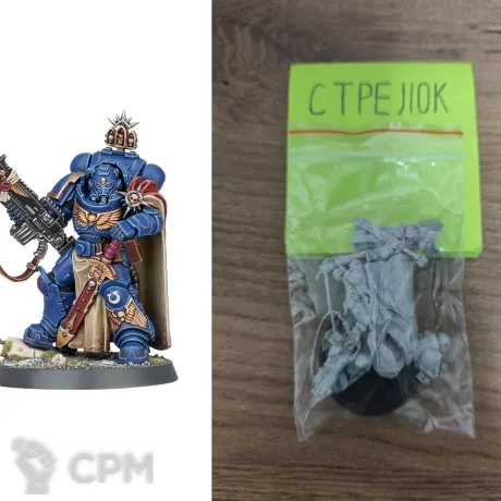 Описание картинки Captain with Master-crafted Heavy Bolt Rifle (Литье) от Барахолка CTPEJIKA по цене 500руб | Свободный Рынок Миниатюр - СРМ