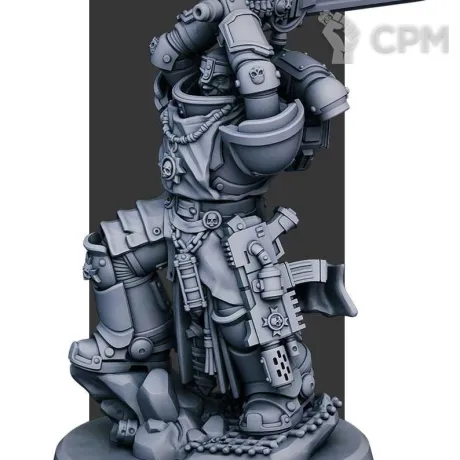 Описание картинки Black Templars Marshal от Печатный подвальчик по цене 315руб | Свободный Рынок Миниатюр - СРМ