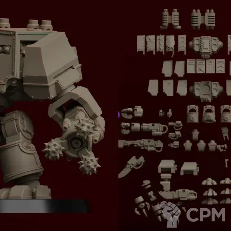 Описание картинки CastraFerrum Dreadnought от MrMetalHorror по цене 1 400руб | Свободный Рынок Миниатюр - СРМ