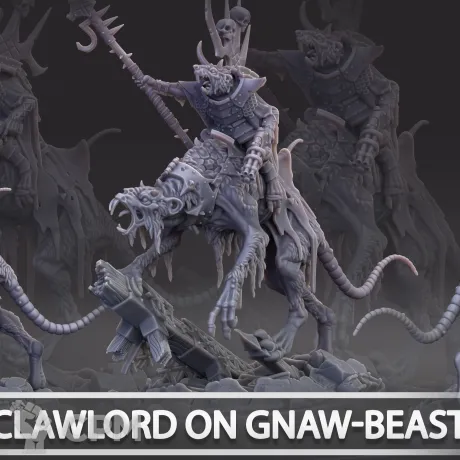 Описание картинки Clawlord on Gnaw-beast от Knight of Light по цене 450руб | Свободный Рынок Миниатюр - СРМ