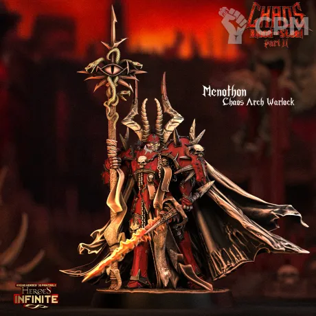 Описание картинки Menothon, Chaos Arch Warlock от Troster по цене 250руб | Свободный Рынок Миниатюр - СРМ