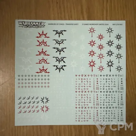 Описание картинки Warriors of Chaos Transfer Sheet от zurdo по цене 800руб | Свободный Рынок Миниатюр - СРМ