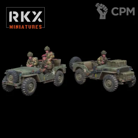 Описание картинки Британия, Десантники, British Paratroopers, Jeep от 3DPrintClub по цене 750руб | Свободный Рынок Миниатюр - СРМ