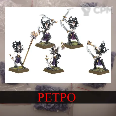 Описание картинки Command group of Witch Elves (6th Edition) от White Rhino по цене 899руб | Свободный Рынок Миниатюр - СРМ