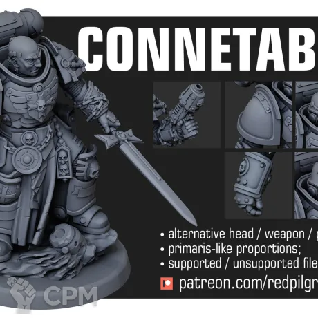 Описание картинки Black Templars Captain от Печатный подвальчик по цене 315руб | Свободный Рынок Миниатюр - СРМ