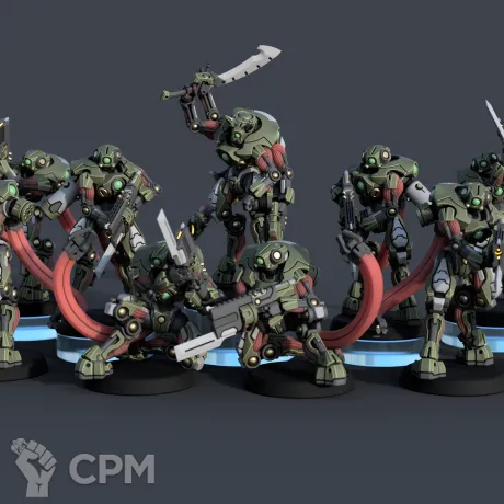 Описание картинки Kroot Carnivore Squad от Tridax Forge по цене 350руб | Свободный Рынок Миниатюр - СРМ