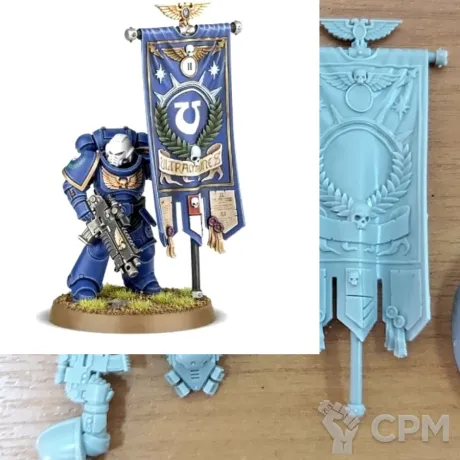 Описание картинки Primaris Space Marine Ancient от Plants vs Zombies по цене 650руб | Свободный Рынок Миниатюр - СРМ