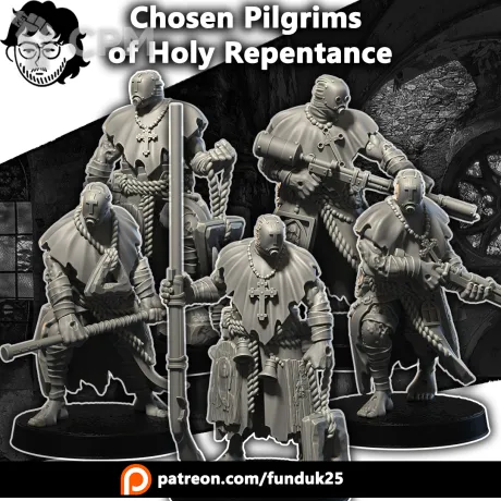 Описание картинки Chosen Pilgrims от Manufactorum76 по цене 800руб | Свободный Рынок Миниатюр - СРМ