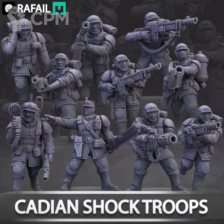 Описание картинки Cadian Shock Troops от Naggaroth Night по цене 250руб | Свободный Рынок Миниатюр - СРМ