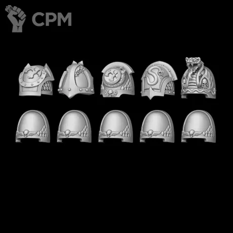 Описание картинки Shoulder pads model “HUMERO” type Viper от LDBits по цене 547руб | Свободный Рынок Миниатюр - СРМ